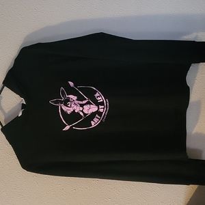 Art By Lex Black Hoodie with Pink Logo